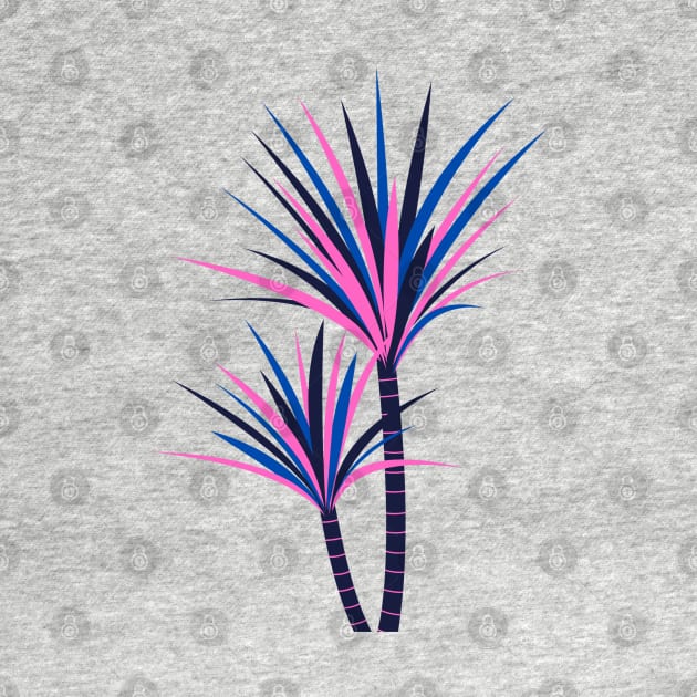 PINK BLUE PURPLE LEAF DESIGN by Artistic_st